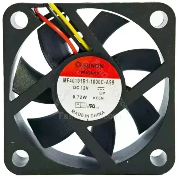Sunon MF40101B1-1000C-A99 12V 0.72W 3 Wires Maglev Cooling Fan