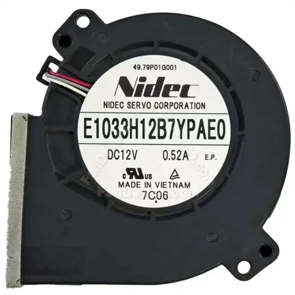 Nidec E1033H12B7YPAE0 12V 0.52A 3 Wires Blower Cooling Fan