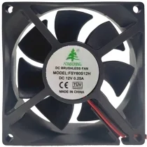 FONSONING FSY80S12H 12V 0.25A DC Brushless 2 Wires Axial Cooling Fan