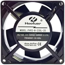 Hoofuer FH92-B-230L-25 220-240V 0.07A 2 Wires Axial Cooling Fan