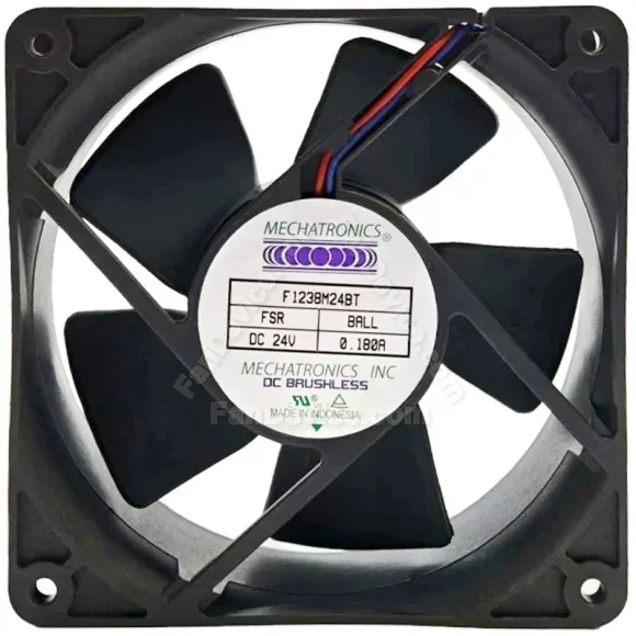 MECHATRONICS F1238M24BT 24V 0.180A 2 Wires Ball Bearing Cooling Fan
