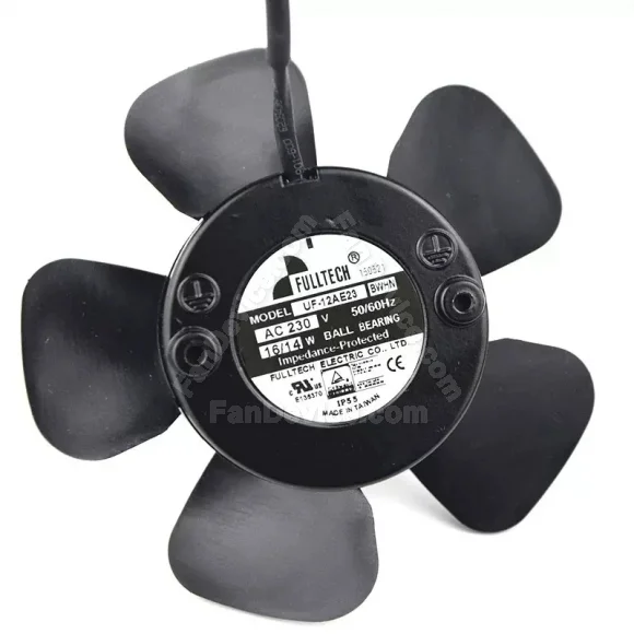 FULLTECH UF-12AE23 BWHN 230V 16/14W Impedance Protected Cooling Fan