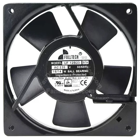 FULLTECH UF-12B23 BTH 230V 16/14W Ball Bearing Impedance Protected Cooling Fan