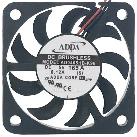 ADDA AD0405HB-K96 DC 5V 0.12A 2 / 3 Wires Axial Cooling Fan