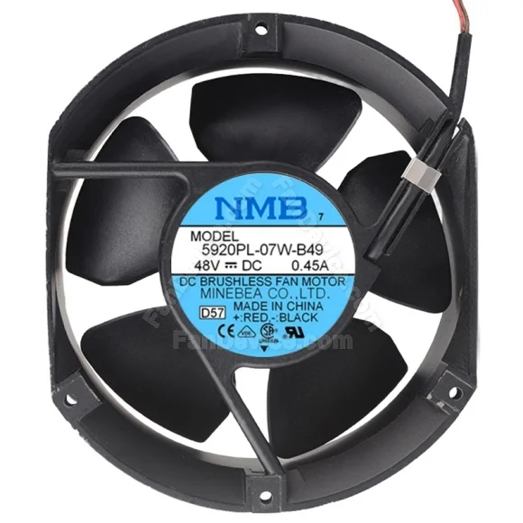 NMB 5920PL-07W-B49 48V 0.45A DC Brushless 3 Wires Axial Cooling Fan