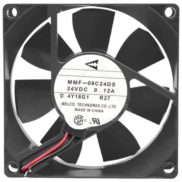 Mitsubishi MMF-08C24DS R27 DC 24V 0.12A 2 Wires Axial Cooling Fan