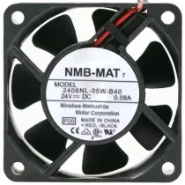 NMB-MAT 2408NL-05W-B40 DC 24V 0.08A 2 Wires Axial Cooling Fan