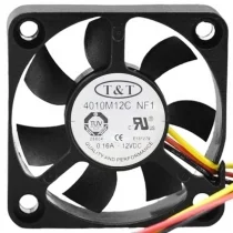 T&T 4010M12C NF1 DC 12V 0.16A 3 Wires Axial Cooling Fan