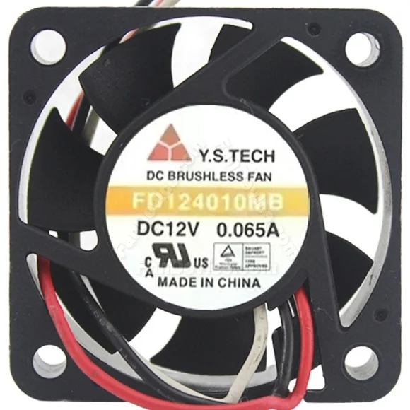 Y.S.TECH FD124010MB 12V 0.065A DC Brushless 3 Wires Axial Cooling Fan
