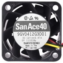 Sanyo 9GV0412G3D01 DC 12V 0.47A 3 Wires Axial Cooling Fan