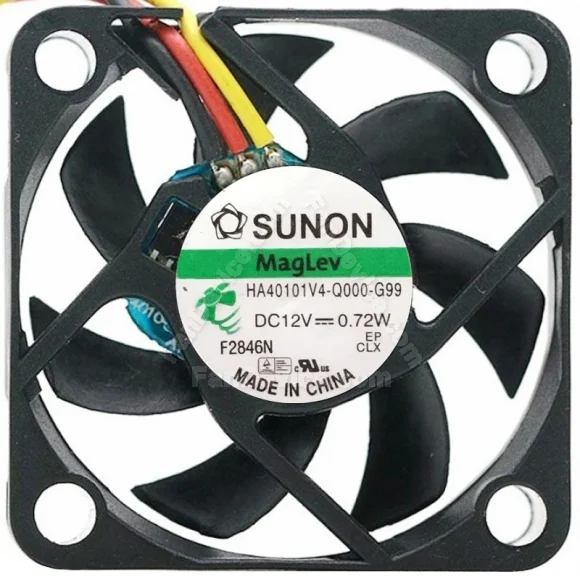 Sunon HA40101V4-Q000-G99 DC 12V 0.72W 3 Wires Maglev Cooling Fan