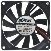 XFAN RDL8015S 12V 0.09A DC Brushless 2 / 3 Wires Axial Cooling Fan
