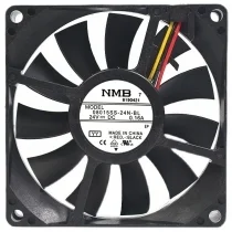 NMB 08015SS-24N-BL DC 24V 0.16A 3 Wires Axial Cooling Fan