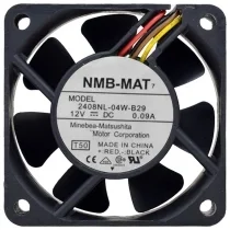 NMB-MAT 2408NL-04W-B29 DC 12V 0.09A 3 / 4 Wires Axial Cooling Fan
