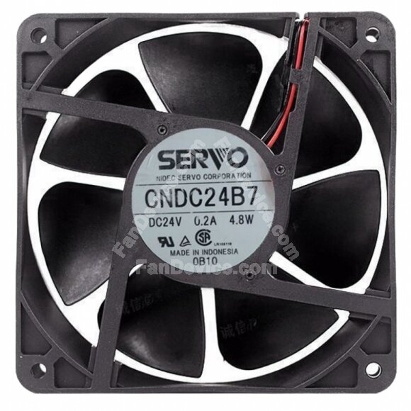 Servo CNDC24B7 DC 24V 0.2A 4.8W 2 Wires 12038 Axial Cooling Fan