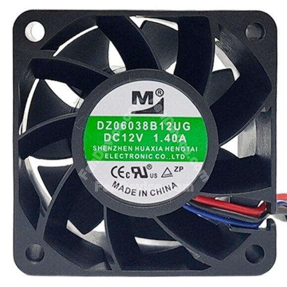 YM DZ06038B12UG DC 12V 1.40A 2 Wires / 4 Wires Axial Cooling Fan