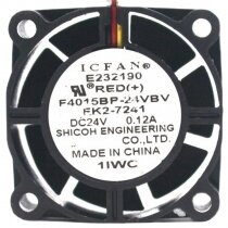 ICFAN F4015BP-24VBV FK2-7241 DC 24V 0.12A Axial Cooling Fan