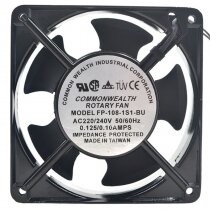 COMMONWEALTH FP-108-1S1-BU AC 220/240V 0.125/0.10AMPS Axial Cooling Fan