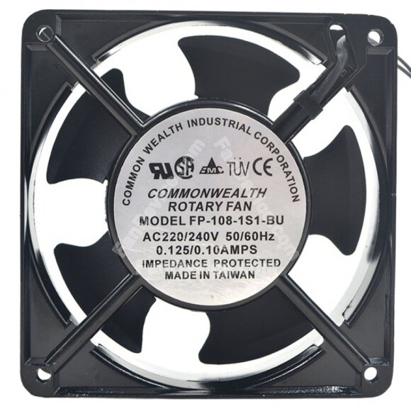 COMMONWEALTH FP-108-1S1-BU AC 220/240V 0.125/0.10AMPS Axial Cooling Fan