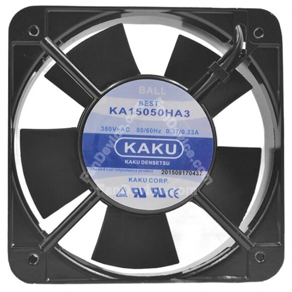 KAKU KA15050HA3 AC 380V 0.27/0.23A 2 Wires Axial Cooling Fan