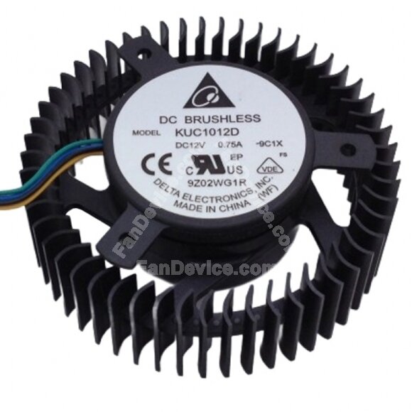 Delta KUC1012D-9C1X DC 12V 0.75A Brushless Axial Cooling Fan
