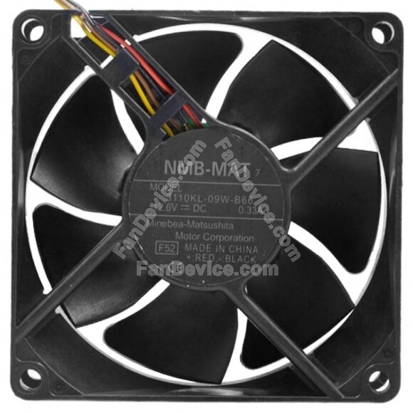 NMB-MAT 3110KL-09W-B66 DC 12.6V 0.33A 4 Wires Axial Cooling Fan