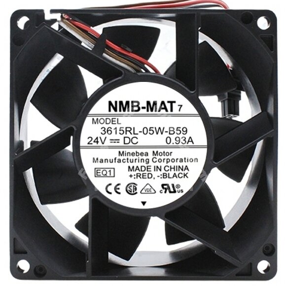 NMB-MAT 3615RL-05W-B59 DC 24V 0.93A 4 Wires 9238 Axial Cooling Fan