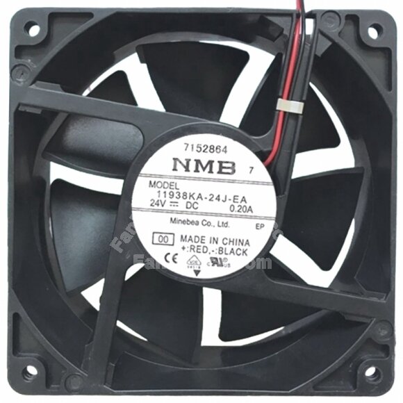 NMB 11938KA-24J-EA DC 24V 0.20A 2 Wires Axial Cooling Fan