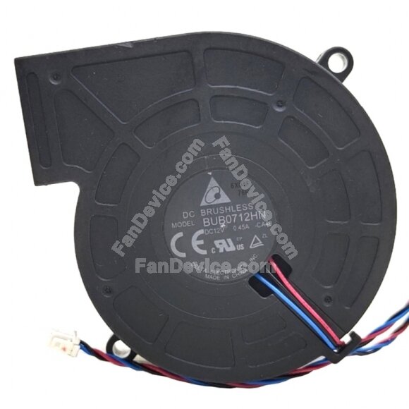 Delta BUB0712HN DC 12V 0.45A 3 Wires Brushless Blower Cooling Fan