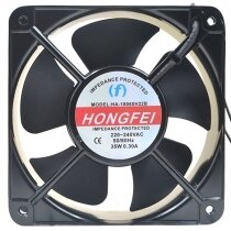 HONGFEI HA-18060H22B AC 220-240V 0.30A 35W 2 Wires Axial Cooling Fan