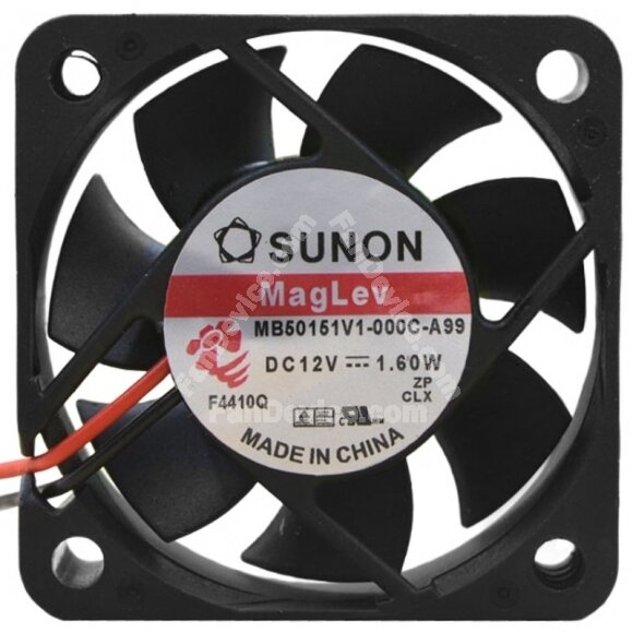 Sunon Maglev MB50151V1-000C-A99 DC 12V 1.60W 2 Wires Axial Cooling Fan
