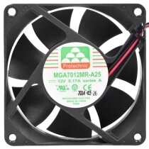 Protechnic MGA7012MR-A25 DC 12V 0.17A 2 Wires / 3 Wires Axial Cooling Fan