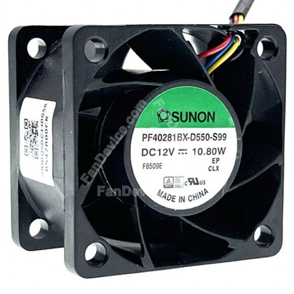 Sunon PF40281BX-D550-S99 DC 12V 10.8W 4 Wires Axial Cooling Fan