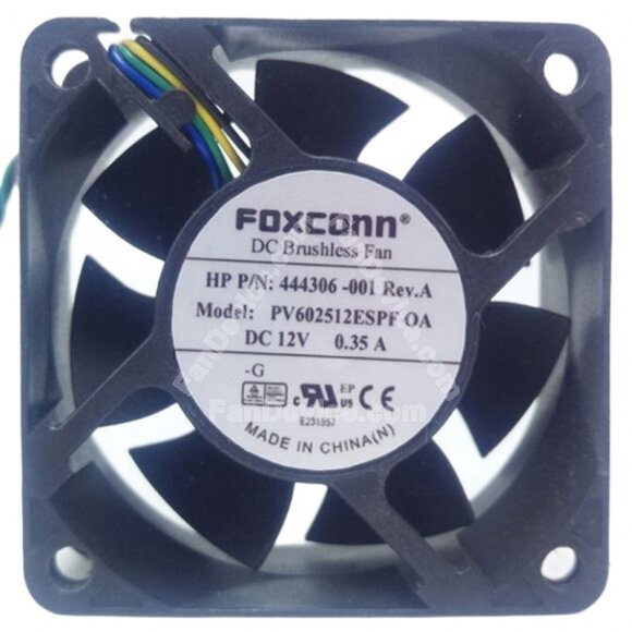 Foxconn PV602512ESPF OA 12V 0.35A DC Brushless PWM Axial Cooling Fan