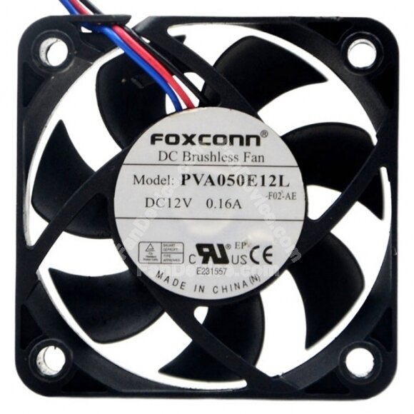 Foxconn PVA050E12L 12V 0.16A 3 Wires DC Brushless Axial Cooling Fan