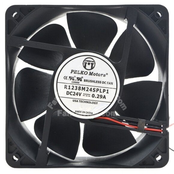 PELKO Motors R1238M24SPLP1 DC 24V 0.29A Brushless Axial Cooling Fan