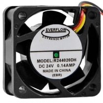 EVERFLOW R244020DH DC 24V 0.14A 2 Wires / 3 Wires Axial Cooling Fan