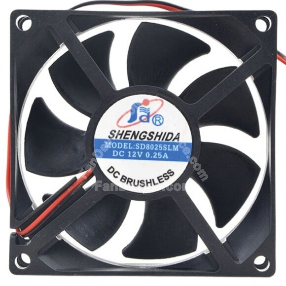 SHENGSHIDA SD8025SLM 12V 0.25A 2 / 3 Wires DC Brushless Cooling Fan