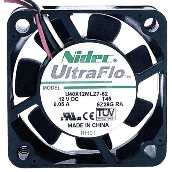 Nidec UltraFlo U40X12MLZ7-52 DC 12V 0.05A 3 Wires Axial Cooling Fan