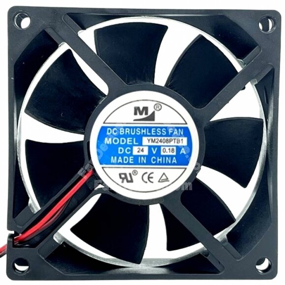 YM YM2408PTB1 24V 0.18A 2 Wires DC Brushless Axial Cooling Fan