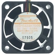 Sanyo Denki 109P0424H7D05 24V 0.08A DC Brushless Axial Cooling Fan