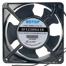 SOTOP SF1238HA1B 115V 0.13/0.11A 2 Wires Cooling Fan