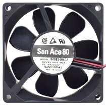 Sanyo Denki 9A0824H402 DC 24V 0.07A 2 / 3 Wires 8025 Axial Cooling Fan