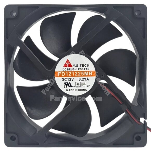 Y.S.TECH FD121225MB 12V 0.29A 2 / 3 Wires 12025 DC Brushless Axial Fan