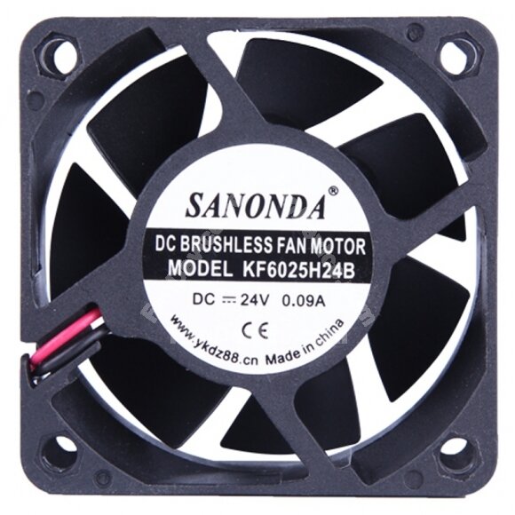 SANONDA KF6025H24B 24V 0.09A 2 Wires Axial Cooling Fan