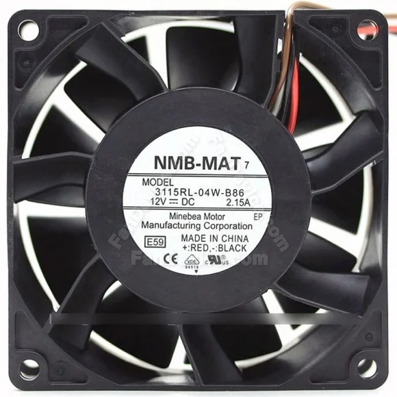 NMB-MAT 3115RL-04W-B86 DC 12V 2.15A 4 Wires Axial Cooling Fan