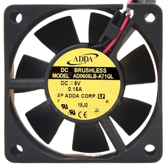 ADDA AD0605LB-A71GL 5V 0.15A DC Brushless 2 Wires Axial Cooling Fan
