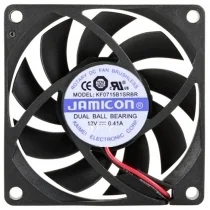 JAMICON KF0715B1SRBR 12V 0.41A 2 Wires Dual Ball Bearing Cooling Fan