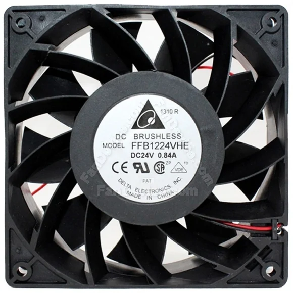 Delta FFB1224VHE 24V 0.84A DC Brushless 2 Wires Axial Cooling Fan
