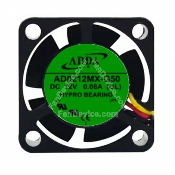 ADDA AD0212MX-G50 DC 12V 0.08A 2 Wires Axial Cooling Fan